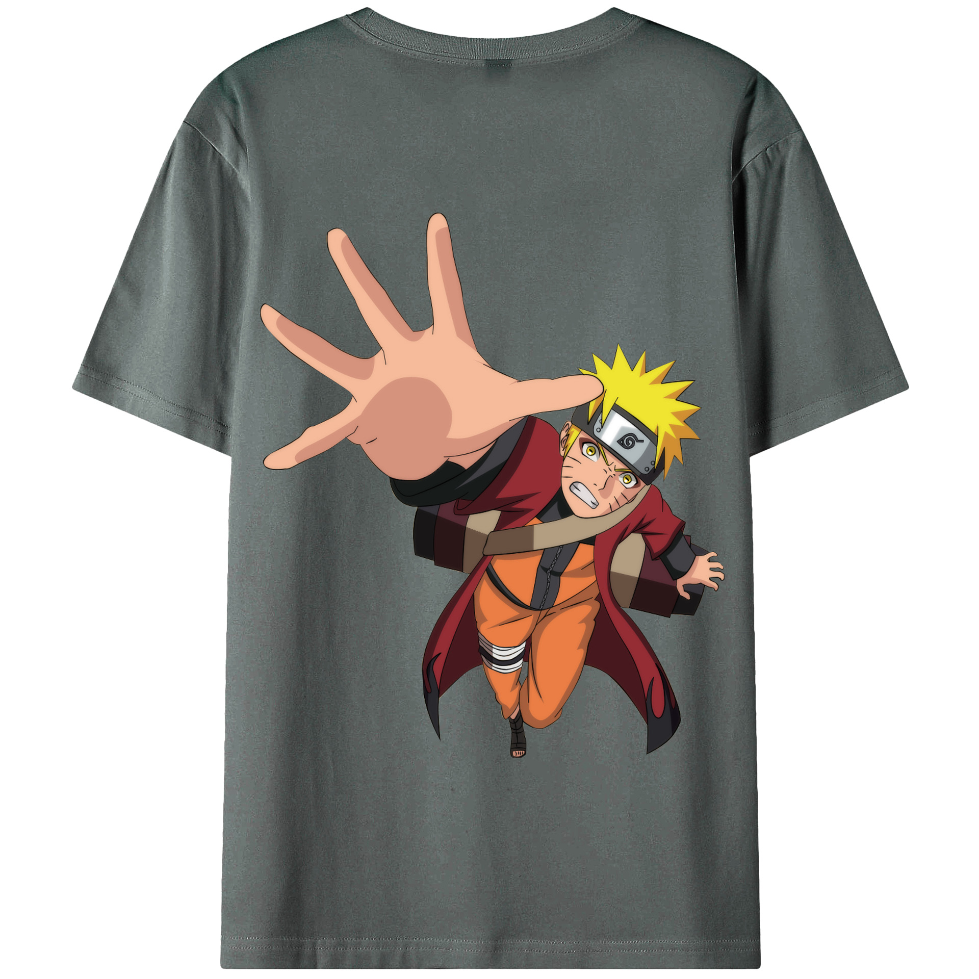 （画像用） NARUTO -ナルト- うずまき ナルト Uzumaki Naruto 綿100％半袖Tシャツ（背面プリント）